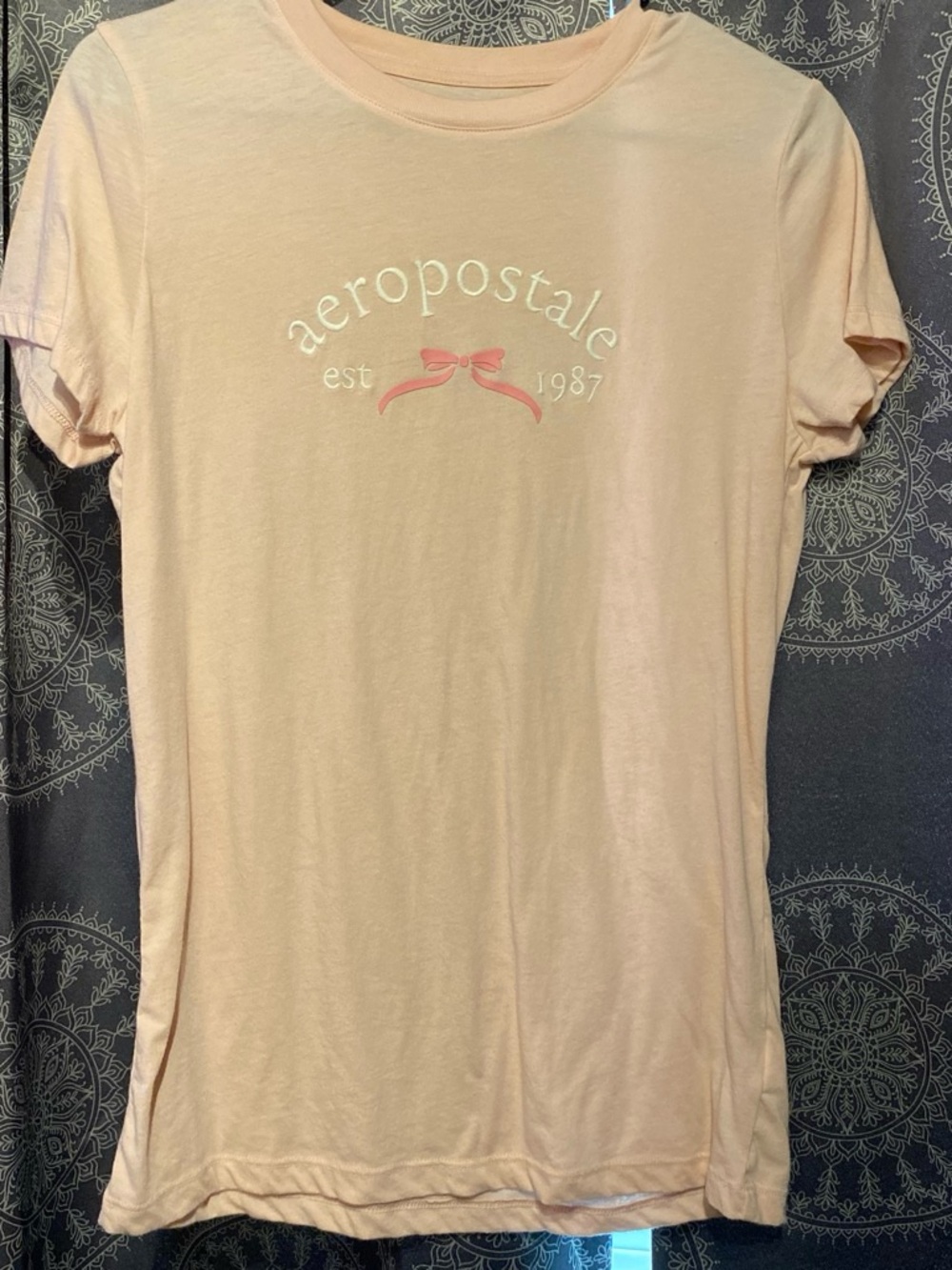 Aeropostale Light Peach Classic Crew Tee